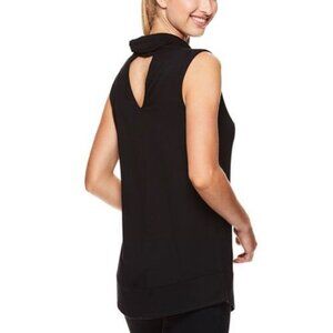 Gaiam Black Sleeveless Cowl Neck Activewear Top‎ Size X-Small For Yoga Errands +